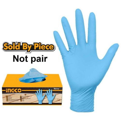 Ingco PAQUET DE 100 GANTS JETABLES EN NITRILE