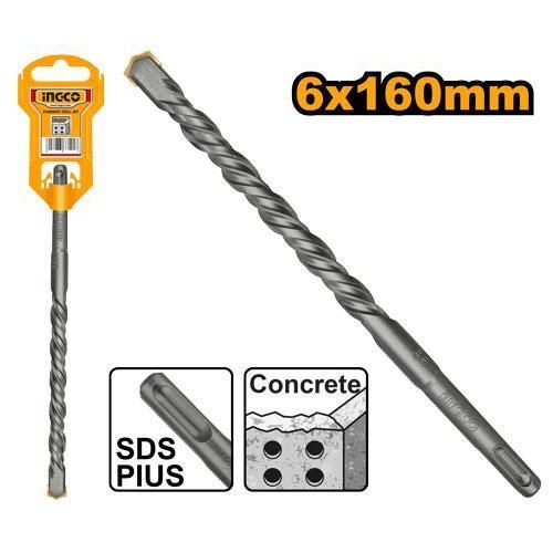 Ingco Foret Pour Marteau Perforateur Sds-Plus 6 X 160Mm DBH1210602