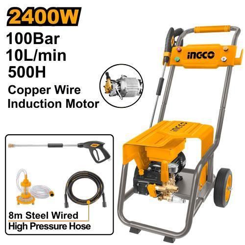 Ingco NETTOYEUR HAUTE PRESSION 2400W--100Bar HPWR30018