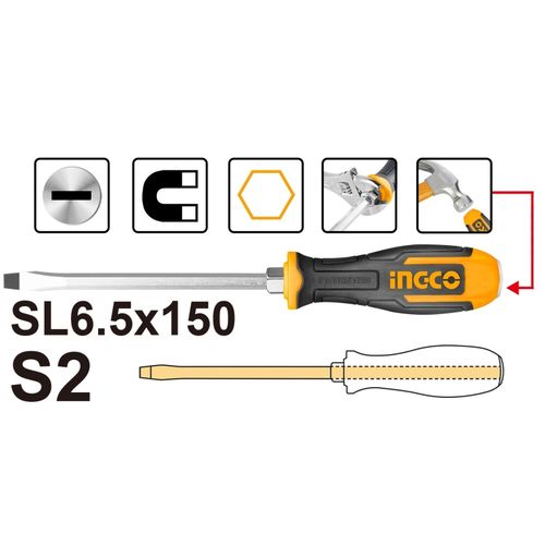 Ingco TOURNEVIS A FRAPPER A FENTE LAME RONDE 150mm