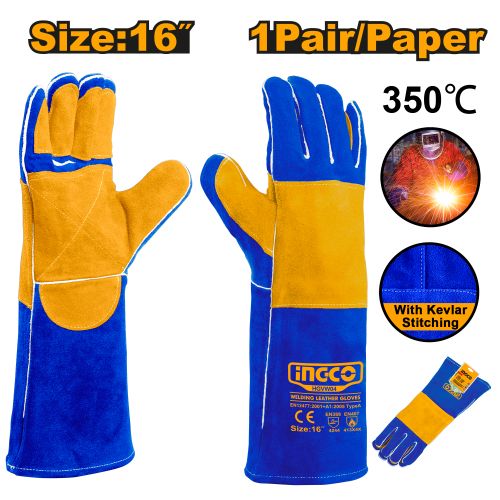 Ingco GANT SOUDEUR ANTI CHALEUR KEVLAR 16" HGVW04
