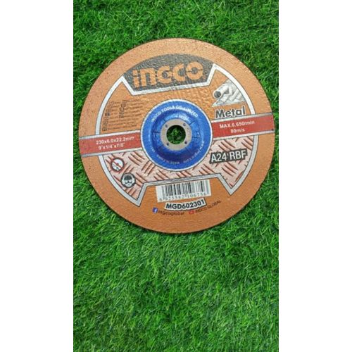 Ingco DISQUE A MEULER 230 X 22.2 X 6.0mm ACIER MGD602301