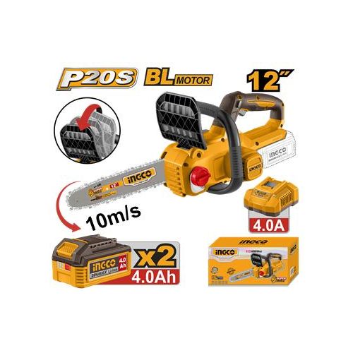 Ingco SCIE A CHAINE 20V/12"+2bat4ah+charg-REMPLACE  CGSLI201262