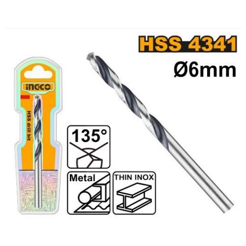 Ingco FORET HELICOIDAL A METAUX HSS 6MM / DBT1200604