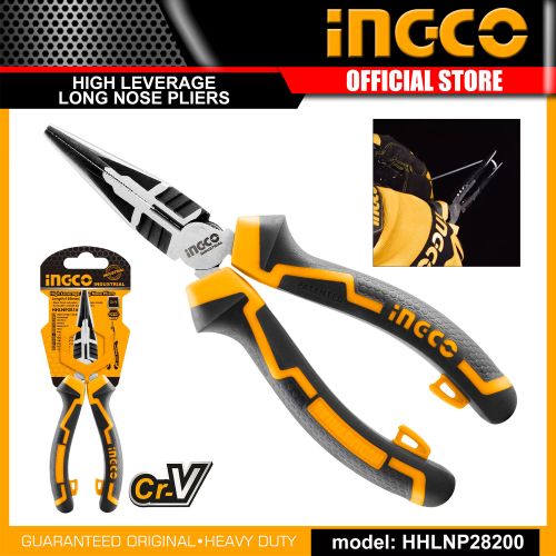 Ingco PINCE A BEC LONG A LEVIER ELEVE 8" - 200mm / HHLNP28200