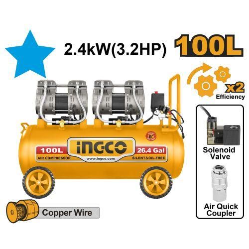 Ingco COMPRESSEUR A AIR 100L 2400W (3,2HP) / ACS2241001