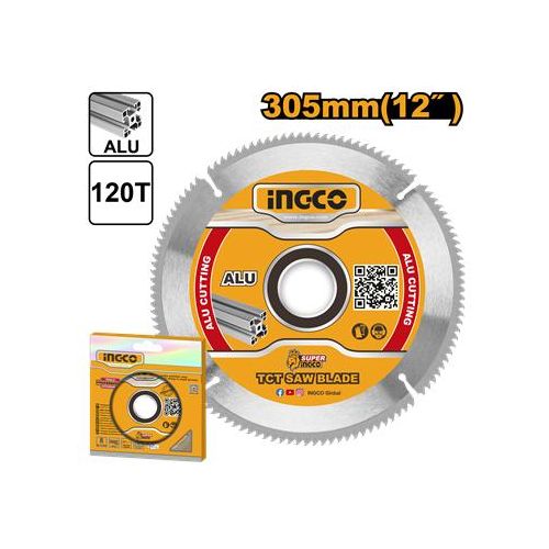 Ingco Lame De Scie Circulaire Aluminium Tct 305 X 16Mm 120T  TSB3305212