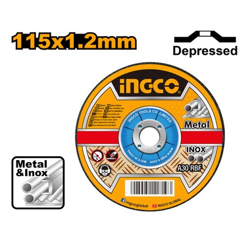 Ingco JEU DE 05 PCS DE DISQUE A TRONÇONNER EN METAL-DEPRESSED MCD121152