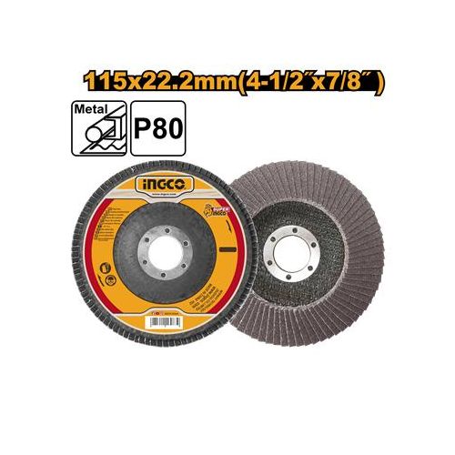 Ingco DISQUE DE LISSAGE EN FIBRE TAILLE 115mm*22mm,P80 FD11580
