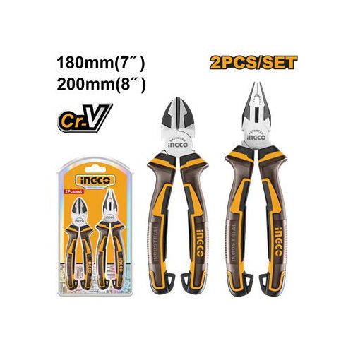 Ingco jeu de 2 pince 180mm(7") et 200mm(8") hkps28216