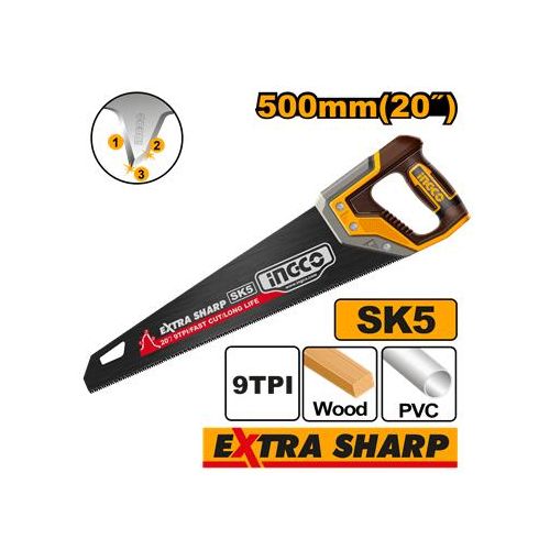 Ingco scie a bois sk5 noir 500mm/20" hhaS68500