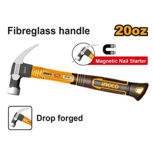 Ingco MARTEAU ARRACHE CLOU 560g (20 OZ) / HCH81020