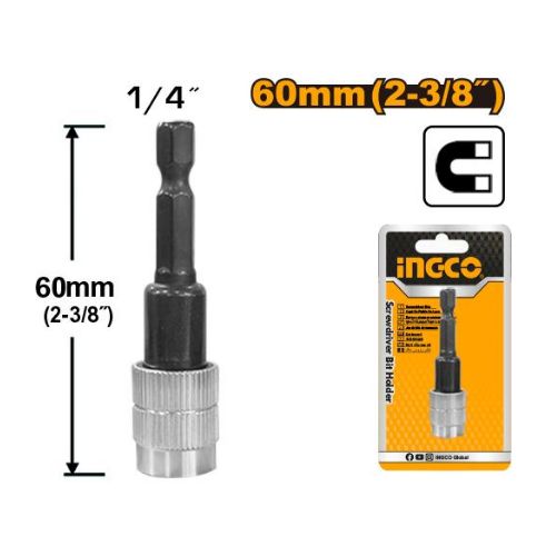 Ingco PORTE-EMBOUT DE TOURNEVIS AVEC DEVERROUILLAGE ABH40606