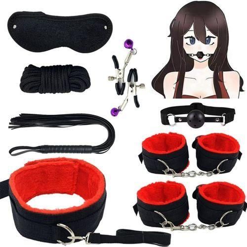SEXTOYS Kit Soumission 8 éléments Noir & Rouge