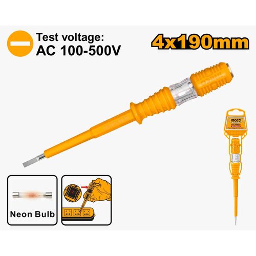 Ingco Tournevis Testeur 190Mm 100-500V       HSDT1908