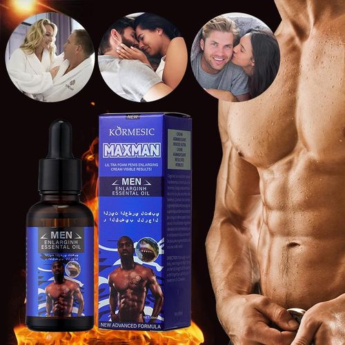 KORMESIC Huile essentielle de massage énergisante pour hommes – 30 ml