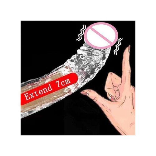 18CM Préservatif Réutilisable Préservatif D'extension Du Pénis Préservatif Retardant L'éjaculation Produits érotiques Masculins