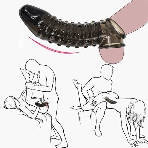 SEXTOYS Préservatif En Silicone Réutilisable Gland Flexible Agrandissement Du Pénis éjaculation Retardée