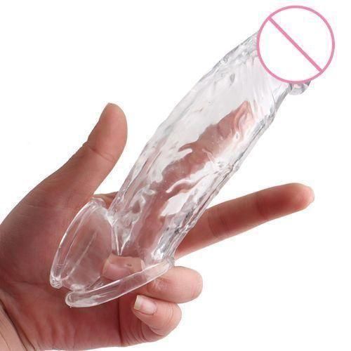 Manchon D'extension De Pénis Réutilisable Anneaux De Bite Retardement De L'éjaculation Préservatifs De Pénis Dick Silicone Gland Cover Agrandissement Jouets Sexuels Pour Hommes