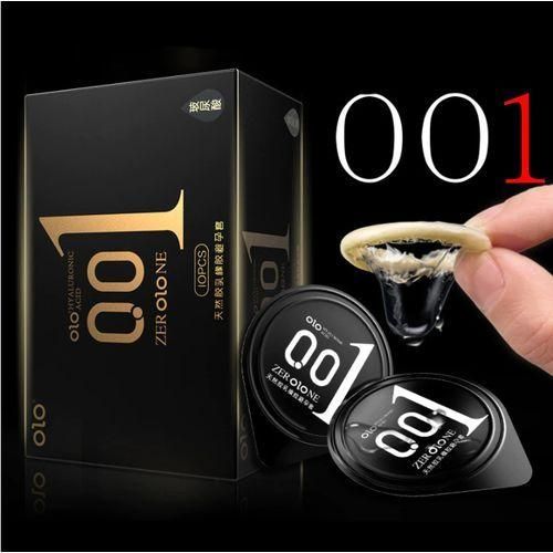 Olo Olo Lot De 10 Préservatifs，0.01 Ultra Mince, Manchon De Pénis, Acides Hyaluronique