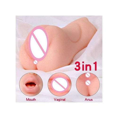 SEXTOYS Tasse De Masturbation 3 En 1 Avec 3 Canaux: Buccale, Vaginale Et Anale Bulle En Caoutchouc-