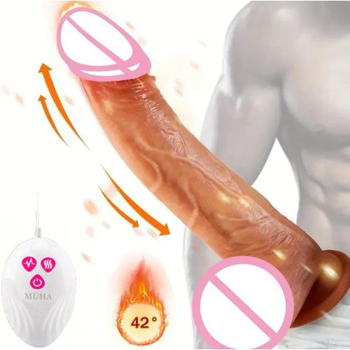 Vibromasseur Télécommandé Pour Le Point G, DildoRétractable Et VibrateurVaginal,Stimulateur Clitoridien DildoVibromasseur Chauffé Masseur AV PourFemme