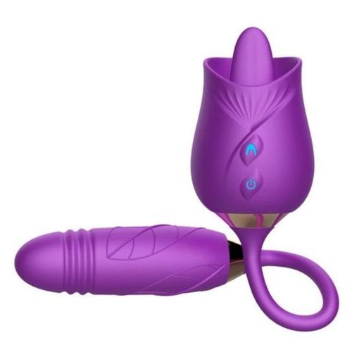 Vibrateur 2-en-1 Premium pour femme : succion (clitoris/point G) et plug anal – Jouet sexuel rechargeable