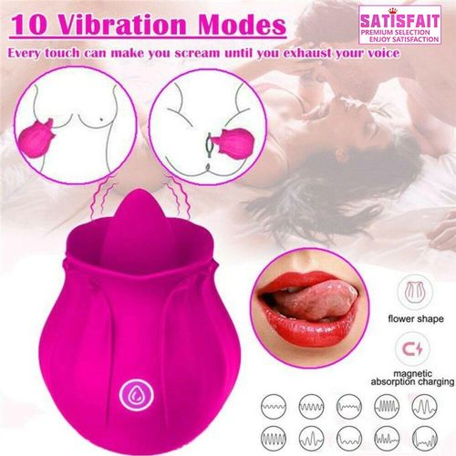 SATISFAIT USB Rose Vibrateur lécher