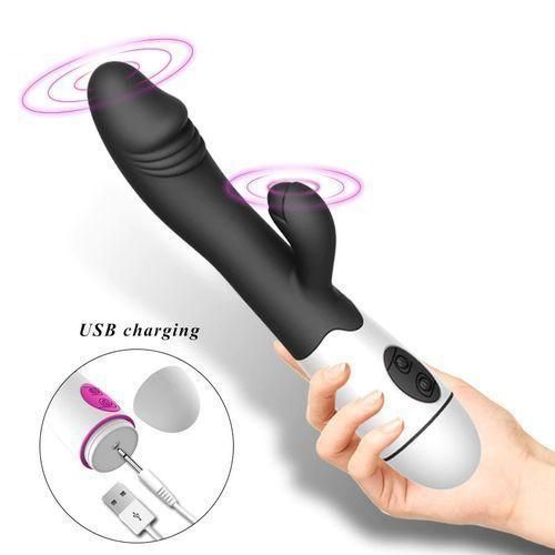 SEXTOYS SEXTOYS 30 Vitesses Vibromasseur En Silicone - Blanc / Noir