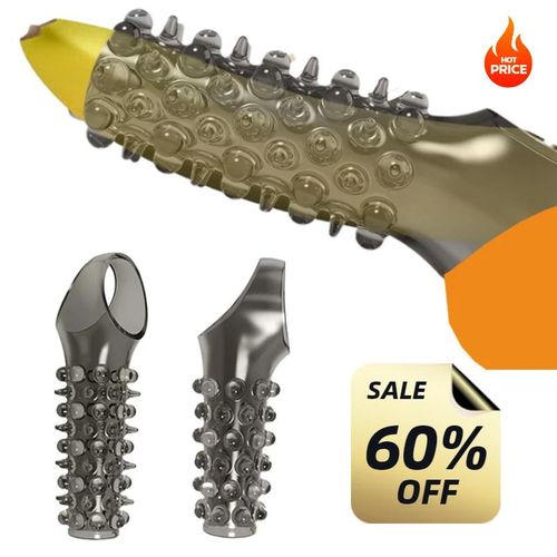 Anneau Pénien En Silicone Réutilisable Avec Manchon Pénien à Pointes Et Gode Pour Une érection Plus Forte Stimule Le Point G Facile à Nettoyer 18+
