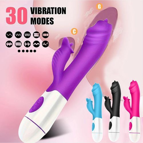 Jiu Ai Vibromasseur Double Langue Pour Femmes, Stimulateur De Point G, Jouet Sexuel En Silicone Rechargeable Et Étanche