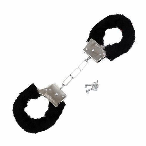 SM Menottes En Peluche Sexy Simulées Pour Bondage Du Corps Humain - Noir