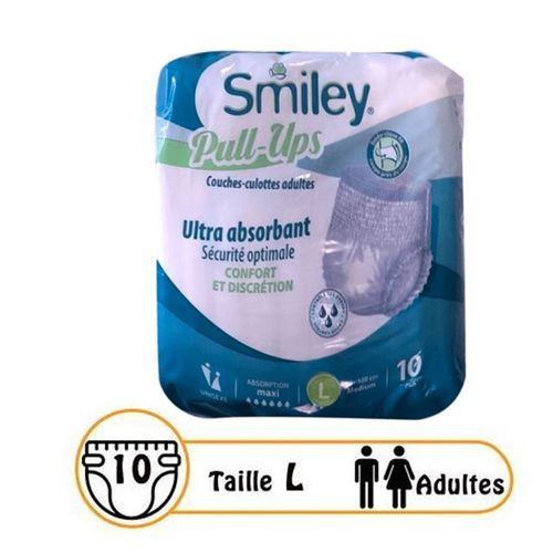 Smiley Couches Adultes Pull Up Large Smiley 10 Pcs