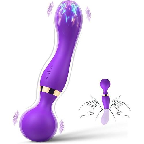 1-Pack Vibreur Puissant à Double Tête, Masseur Dildo, Jouet Sexuel Pour Hommes et Femmes - Violet