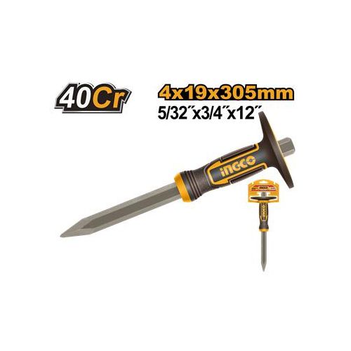 Ingco BURIN POINTU 305 x 4 x 19mm AVEC PROTECTION HCC830419