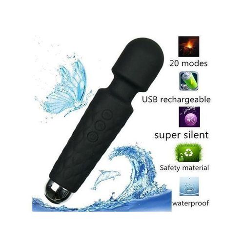 SEXTOYS Vibromasseur Massage Pour Femme Adulte Vibrateur D'oeuf Vibrant à 20 Vitesses--noir