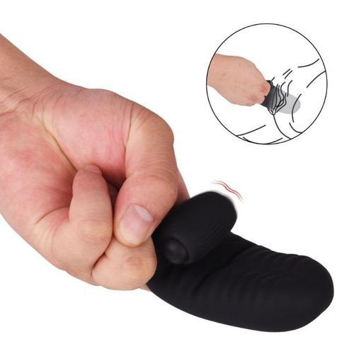 Vibrateur de doigt féminin, Gants de silicone du clitoris, Bâtons de vibration des doigts pour stimuler le plaisir sexuel anal vaginal, Mini Vibrateur (noir)