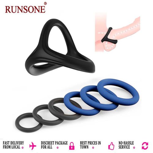 Khufuzi Lot de 7 anneaux péniens élastiques en silicone pour adultes, pour une meilleure érection et un plaisir sexuel accru. Ultra doux et extensibles, ils sont conçus pour les couples et offrent une grande durabilité.
