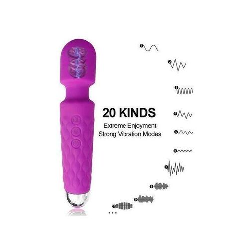 Kingnote 20 modes, baguette magique rechargeable puissante, vibreur à balle, vibreur G-spot, jouet sexuel pour vagin