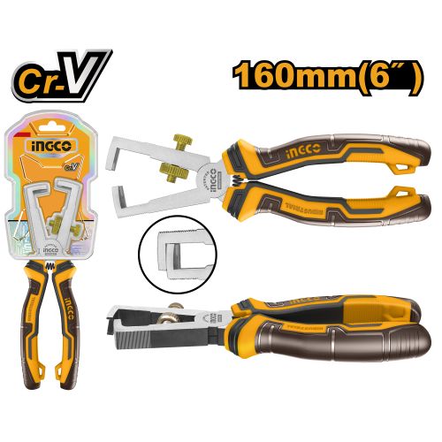 Ingco Pince à Denuder 6" - 160Mm  HWSP28160