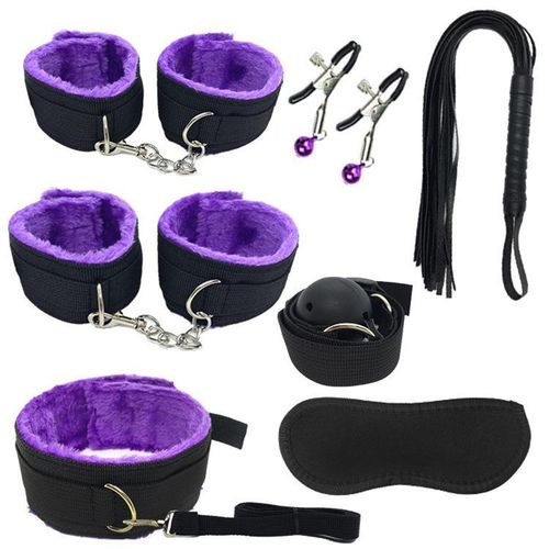 SEXTOYS Kit Soumission 7 éléments -Noir & violet