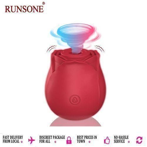 RUNSONE Vibrateur clitoridien en forme de rose pour femme, stimulateur de mamelons et de clitoris, puissant, étanche, rechargeable, compact, pour adultes, jouet sexuel préliminaires, mini masseur, cadeau pour petite amie ou épouse.