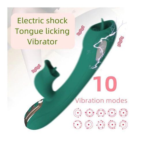 Appareil de léchage de langue avec 10 modes, stimulation vaginale par choc électrique vibrant, vibrateur pour couple