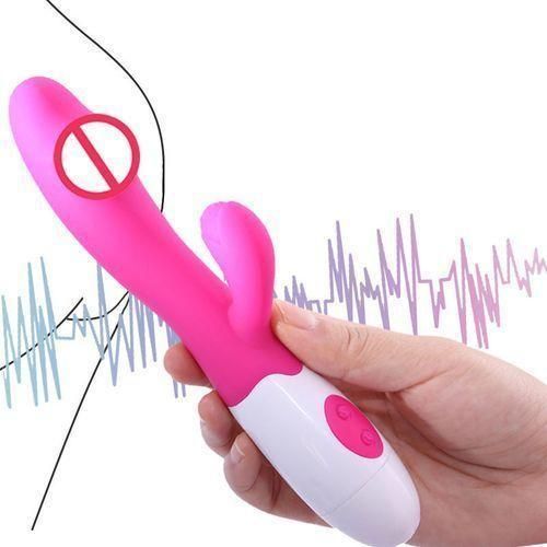 SEXTOYS Vibrateur en forme de lapin à 30 fonctions - Blacn/Rose