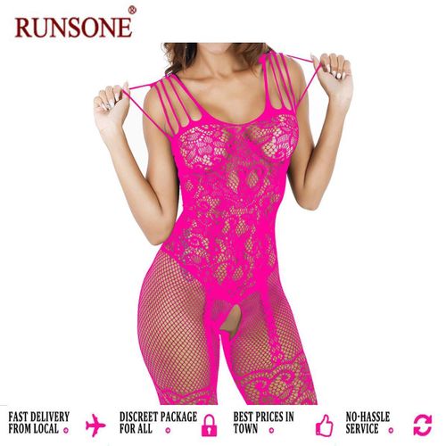 RUNSONE Body résille sans entrejambe pour femme, lingerie sexy, body extensible à entrejambe ouverte, robe de soirée, bas, vêtement de nuit pour des moments intimes, cadeau pour petite amie ou épouse