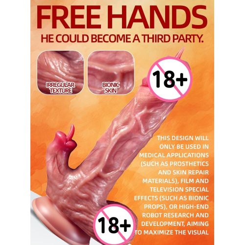 Jiu Ai Gode Chauffant 20cm Double Langue Texture Réaliste - Vibromasseur / G Spot- Vibrateurs Sex Toy, Jouet Sexuel Waterproof