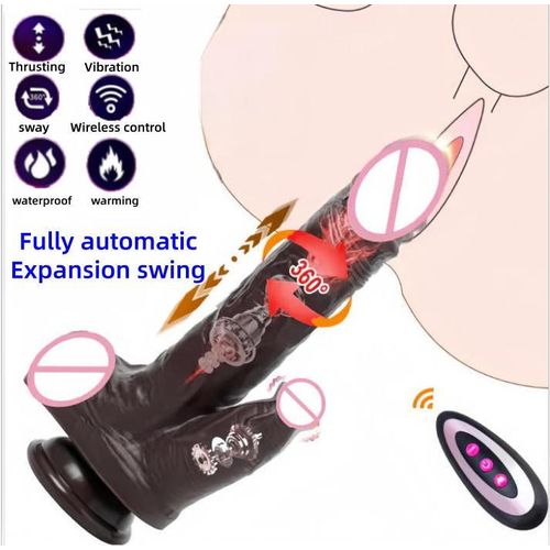 Vibromasseur réaliste en forme de gode, sextoy pour adultes pénis et vagin, masseur réaliste, puissant vibromasseur télescopique chauffant pour femmes, masturbateur anal