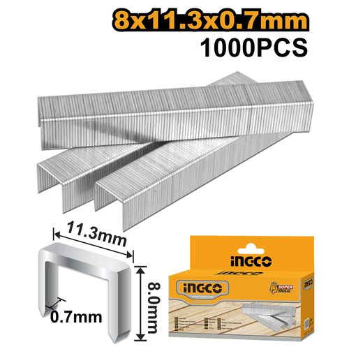 Ingco AGRAFE 8 x 0.7mm (PAQUET DE 1000pcs) STS0108