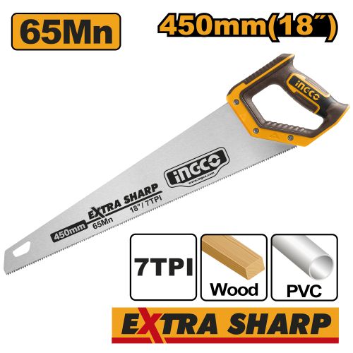 Ingco scie a bois 18" 450mm  hhas15450