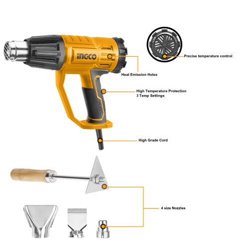 Ingco DECAPEUR THERMIQUE 2000W  HG200047